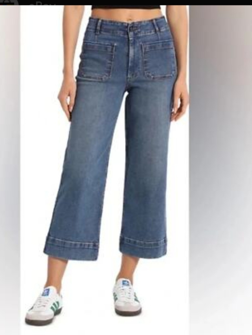 BAGATELLE Medium Wash Highrise Stretch Cropped Flare Leg Sz. 29